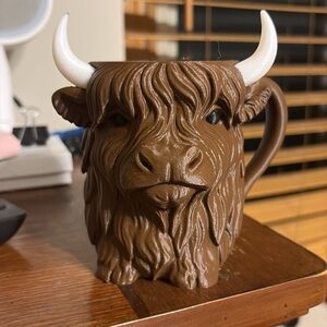 Charming Brown Highland Cow Mug